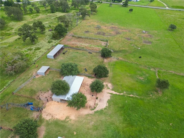 aerial view with a rural view