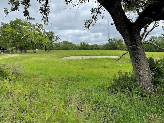 view of yard with a water view