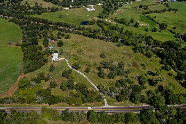 bird's eye view with a rural view