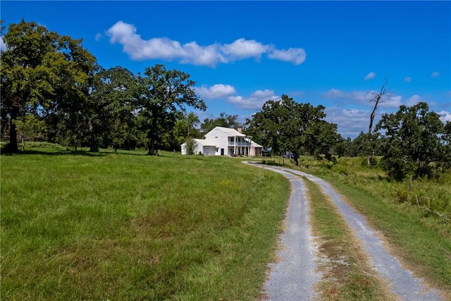 view of front of property with a front lawn