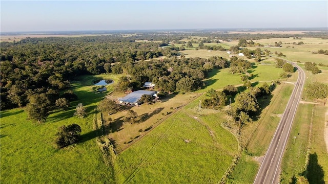 drone / aerial view featuring a rural view