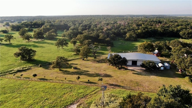 bird's eye view featuring a rural view