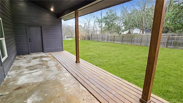 view of patio / terrace with fence