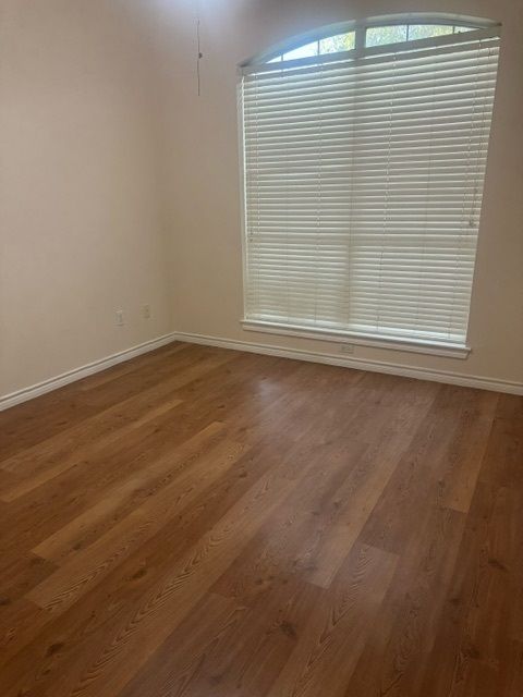 empty room with wood-type flooring