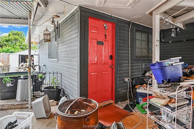 view of doorway to property