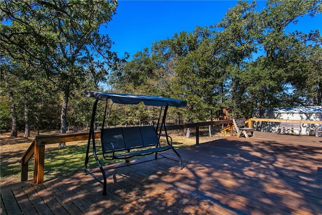 view of wooden deck