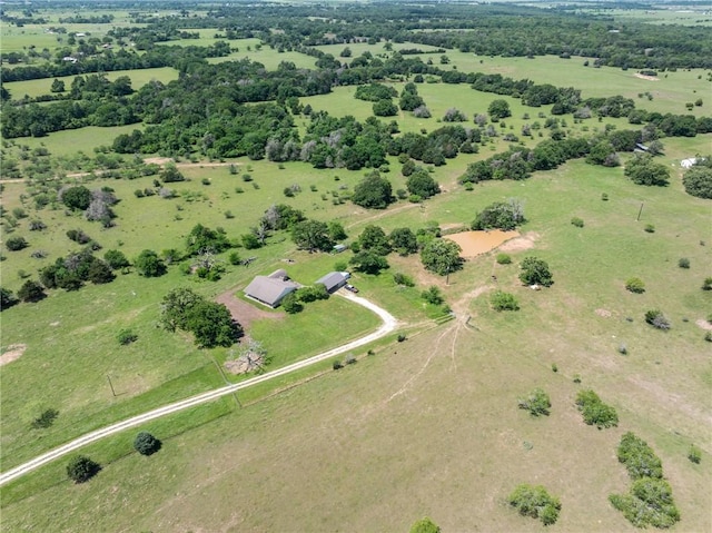 aerial view featuring a rural view
