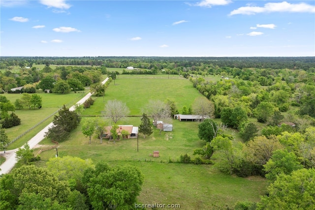 bird's eye view featuring a rural view