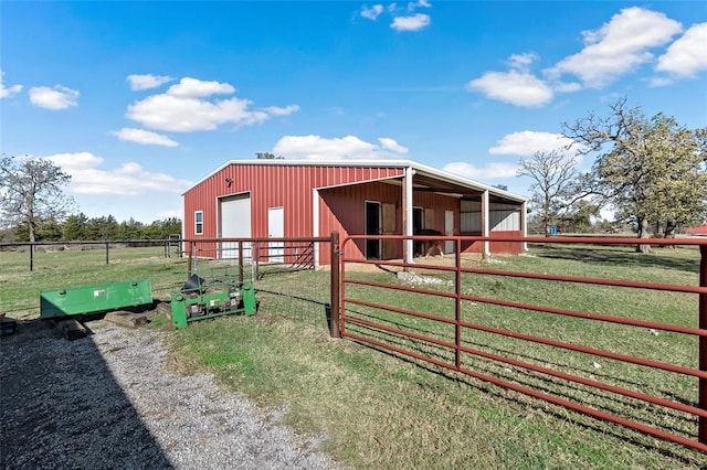 view of horse barn