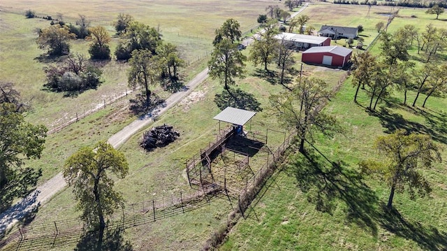 bird's eye view with a rural view