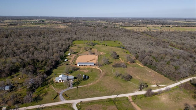 bird's eye view featuring a rural view