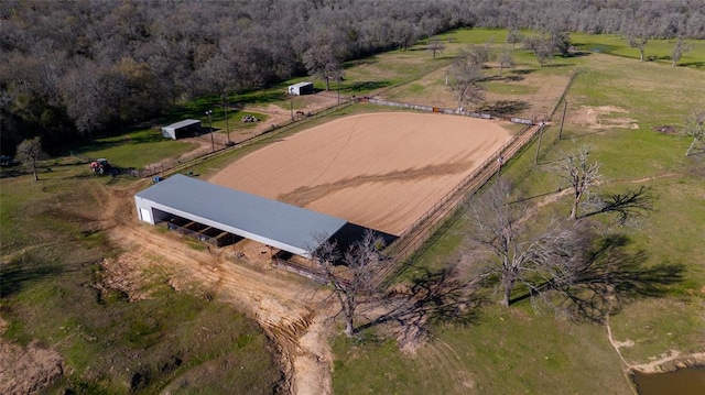 drone / aerial view featuring a rural view