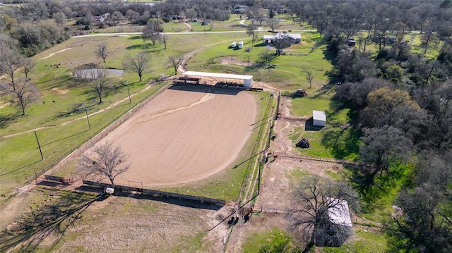 drone / aerial view featuring a rural view