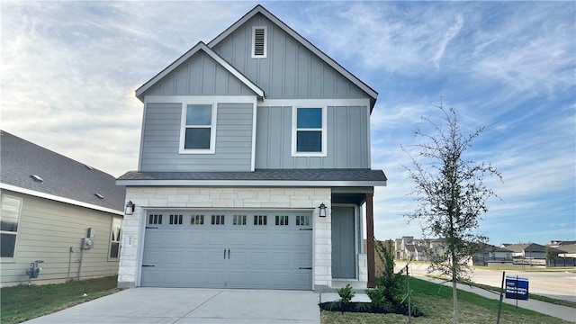 view of front of home with a garage