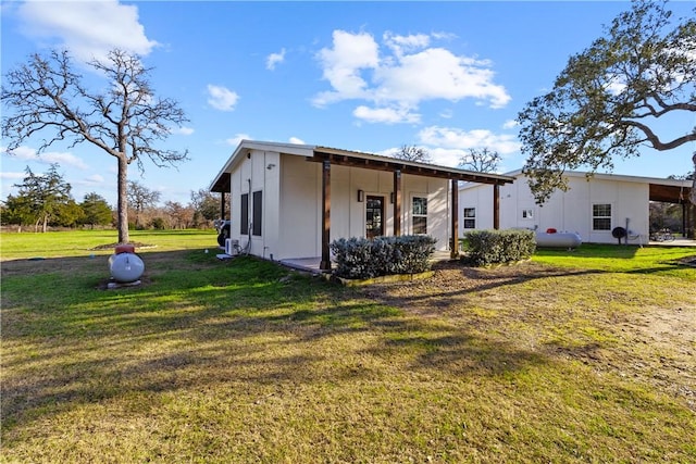 3520 Sykora Rd, Fayetteville, TX 78940 - exterior space featuring a lawn