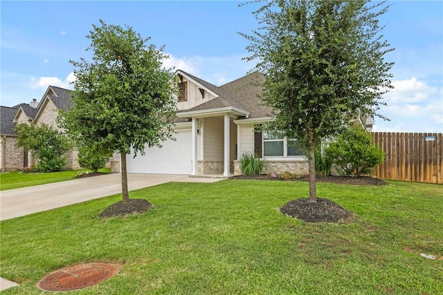 4019 Heru Ct, College Station, TX 77845 - obstructed view of property with concrete driveway, roof with shingles, and an attached garage