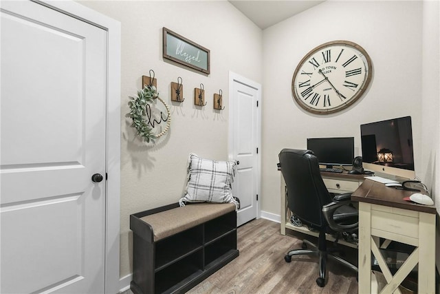 4019 Heru Ct, College Station, TX 77845 - office featuring wood finished floors and baseboards