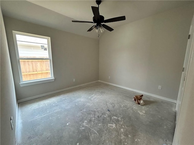 1935 Pinemont View Dr, Bryan, TX 77807 - spare room with baseboards and ceiling fan