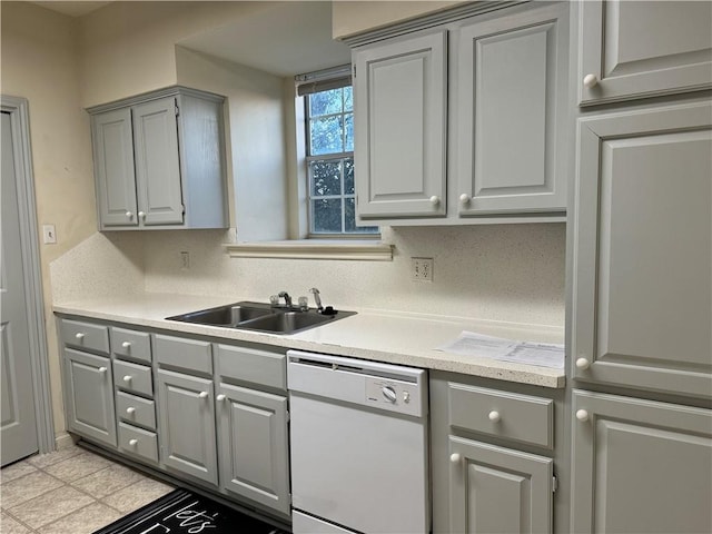 400 Nagle St Unit 304, College Station, TX 77840 - kitchen with dishwasher, gray cabinetry, and light countertops