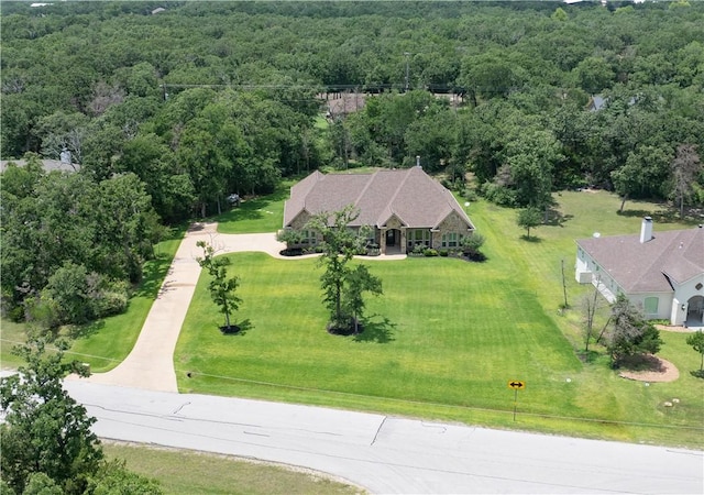4018 Arboleda Dr, College Station, TX 77845 - aerial view of property and surrounding area with a forest