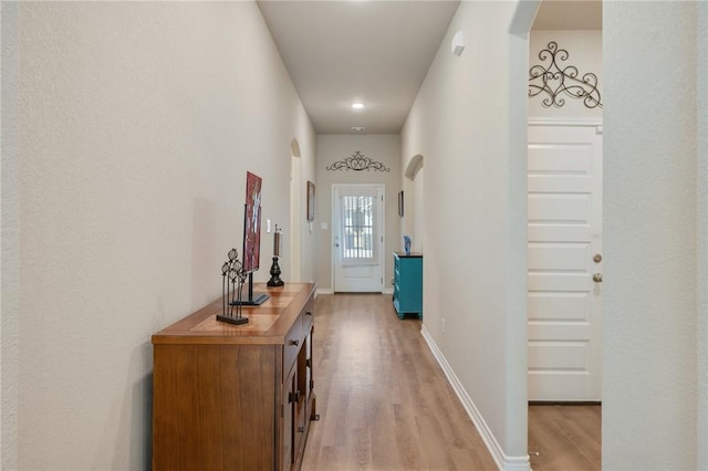 interior space featuring light hardwood / wood-style floors