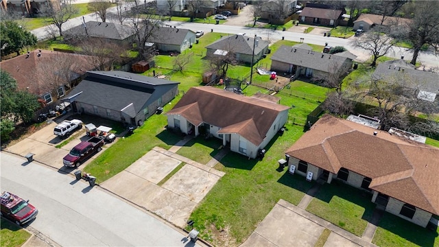 aerial view with a residential view