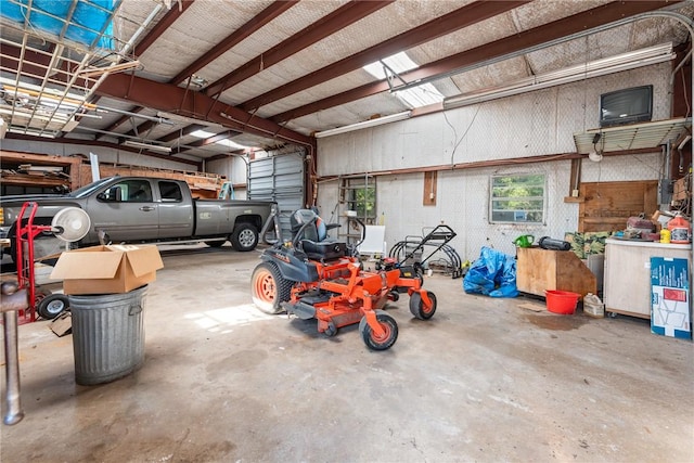 garage featuring a carport