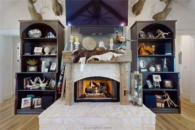 interior space with hardwood / wood-style flooring