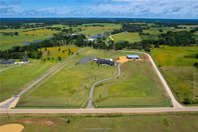 drone / aerial view featuring a rural view