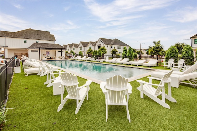 293 Estates Cir, College Station, TX 77840 - community pool featuring a patio area and a residential view