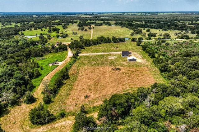 bird's eye view featuring a rural view