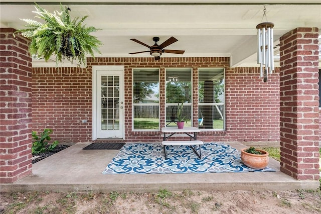3307 Fredrick Ct, College Station, TX 77845 - view of patio / terrace featuring ceiling fan