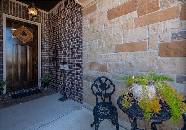 property entrance with a porch