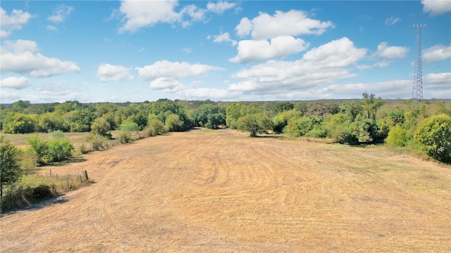 bird's eye view with a rural view