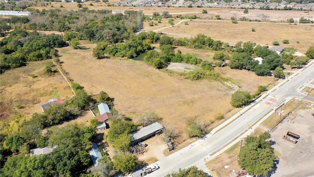 bird's eye view with a rural view