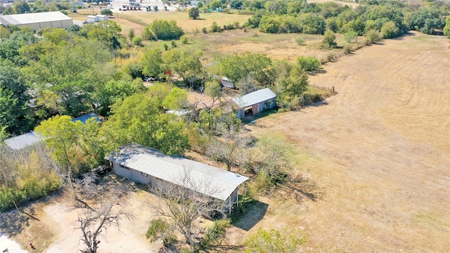 bird's eye view with a rural view