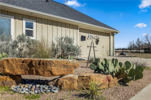 view of home's exterior with a garage