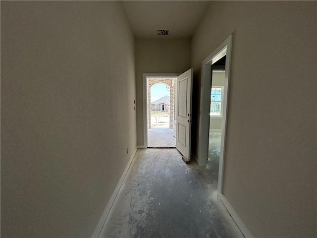 2814 Messenger Way, Bryan, TX 77802 - hall with unfinished concrete floors and baseboards
