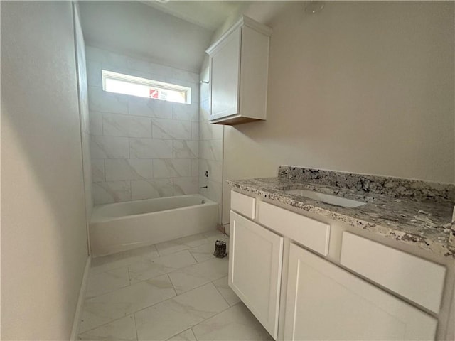 2814 Messenger Way, Bryan, TX 77802 - full bathroom featuring marble finish flooring, vanity, and bathtub / shower combination