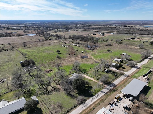 drone / aerial view featuring a rural view