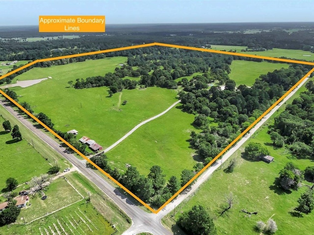 15184 Fm 2620, Bedias, TX 77831 - view of rural area with property boundaries highlighted