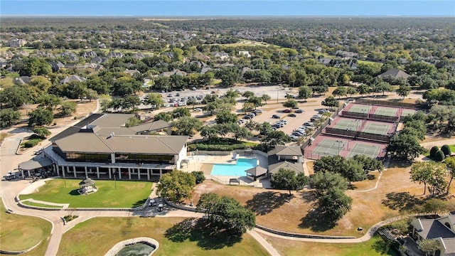 904 Plainfield Ct, College Station, TX 77845 - aerial overview of property's location featuring a pool area
