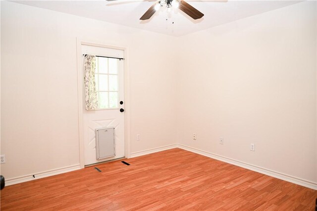 400 Princeton Cir, College Station, TX 77840 - spare room featuring light wood finished floors and ceiling fan