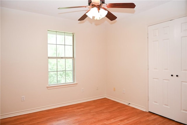400 Princeton Cir, College Station, TX 77840 - spare room with light wood-style flooring and ceiling fan