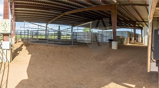 view of horse barn