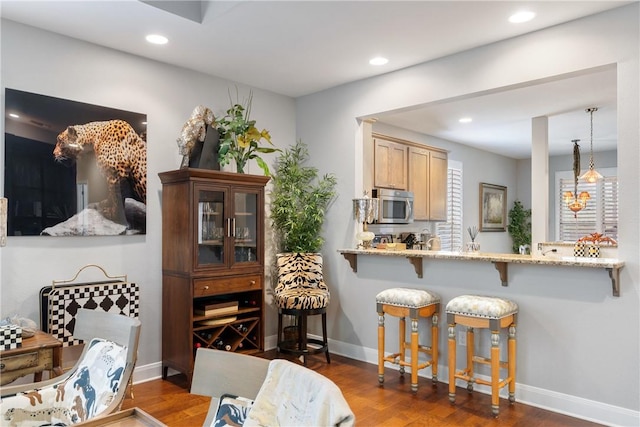 dining room featuring dark hardwood / wood-style floors