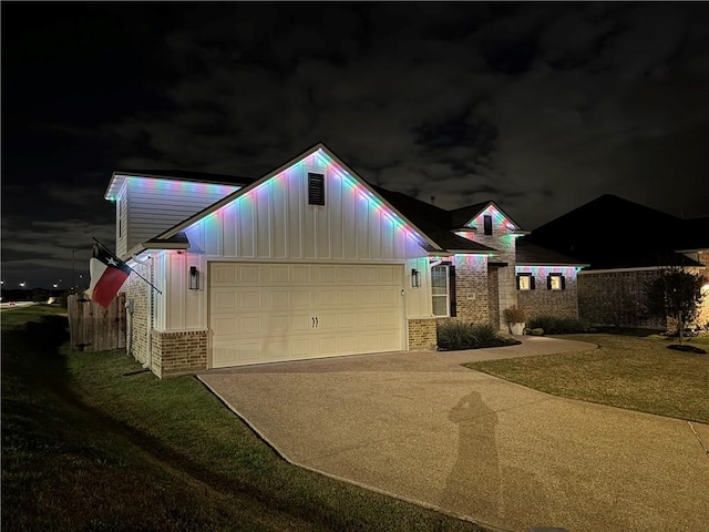 view of front of home featuring a garage