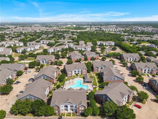 801 Luther St W Unit 307, College Station, TX 77840 - aerial perspective of suburban area featuring a pool
