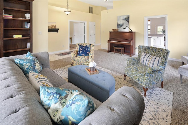 view of carpeted living room