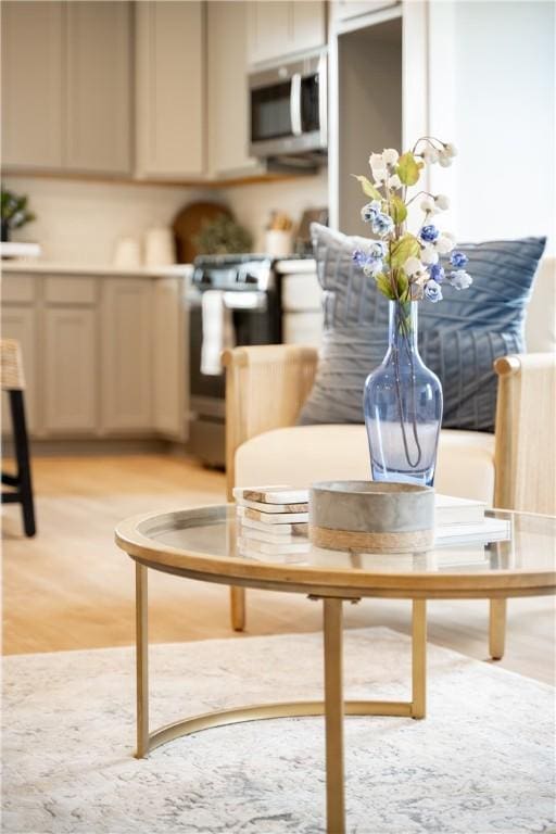 interior space featuring stainless steel appliances